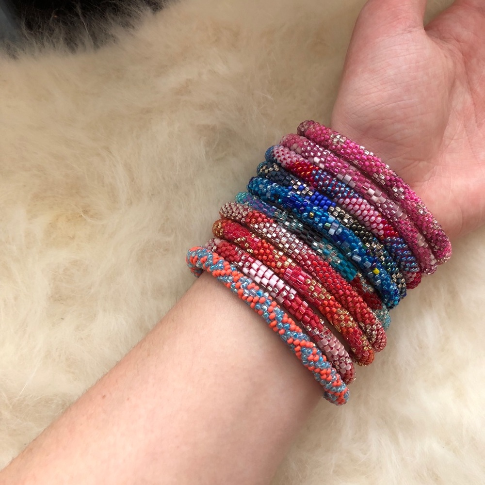 Ten Seed Bead Bracelets